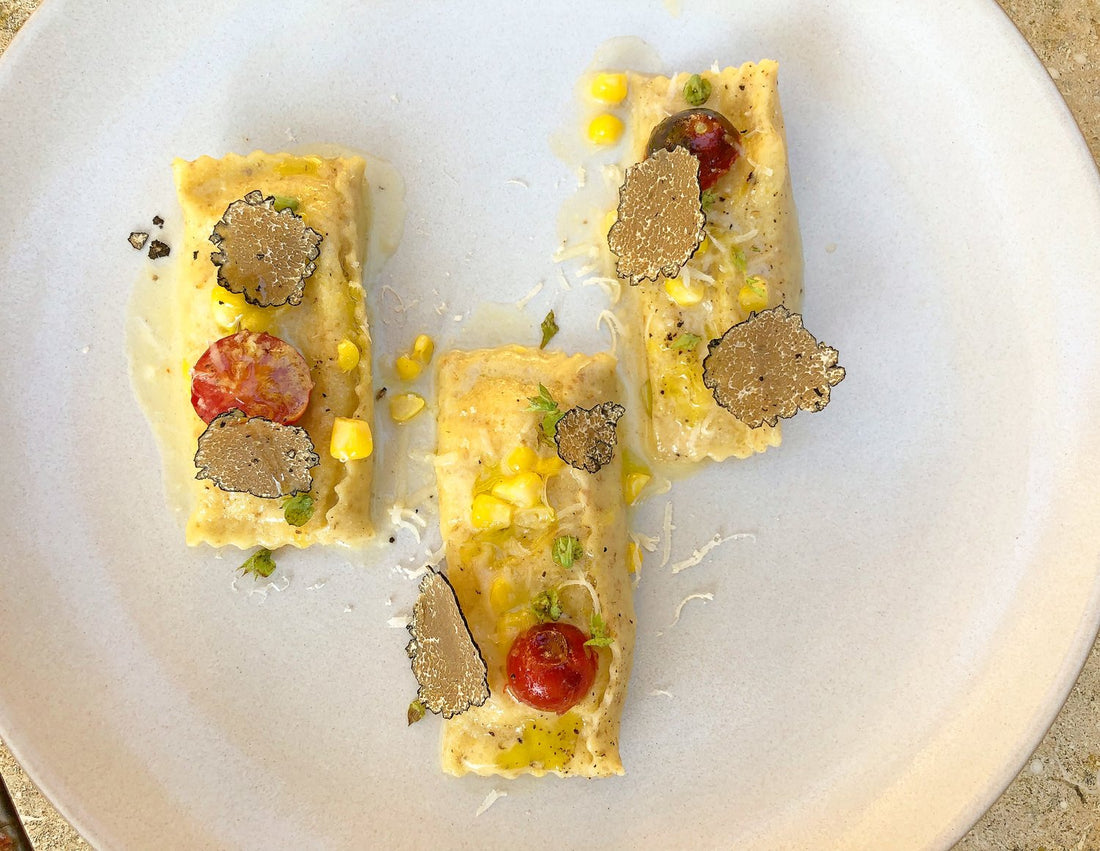 Corn and Black Truffle Ravioli