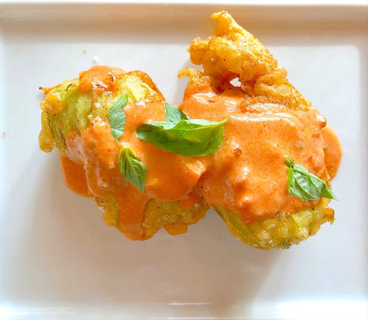 Best Squash Blossoms with Tomato basil