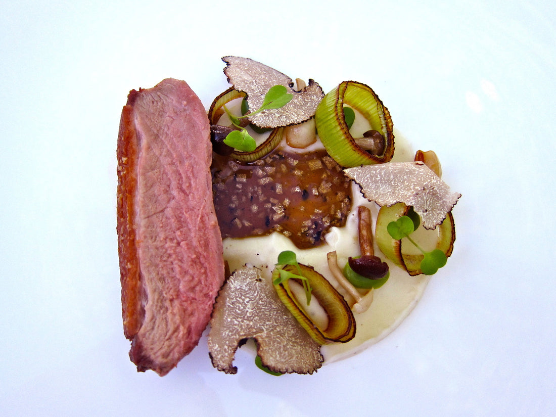 Black Truffle Duck with Potato Puree