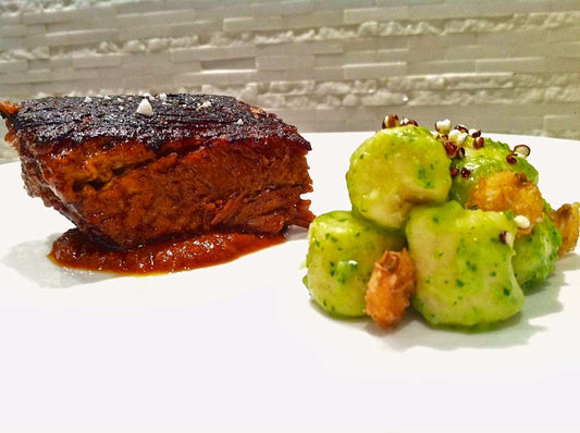 Veal Breast with Aji Panca, Potato, and Quinoa